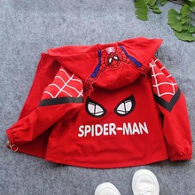 Children Coat Cartoon Spiderman Mickey Print Baby Boys Cloth