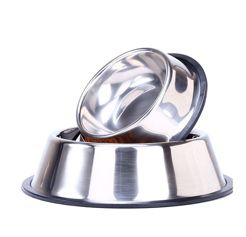 Pet Bowl Stainless Steel Dog Bowl Durable Cat Bowl Footprints Pet Food Basin More Sizes Pet Feeding Dog Bowl