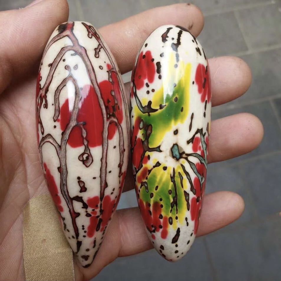 艺然千眼菩提子千眼彩果原籽大尺寸6-8老红果绿果翡翠绿果手把件