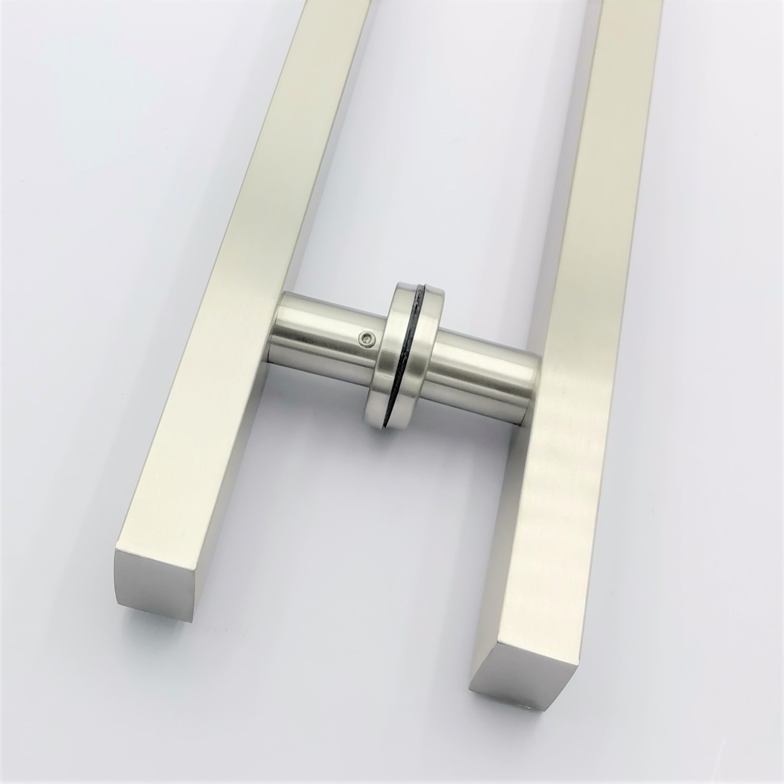 玻璃门地弹门大门大拉手木质门把手大盖脚不锈钢方管拉手