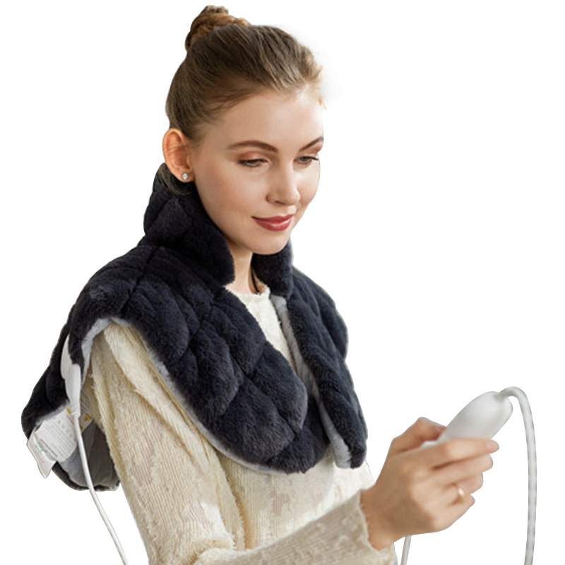 跨境重力电热护肩 亚马逊加热护肩保暖冬季家用颈椎理疗睡觉披肩采购