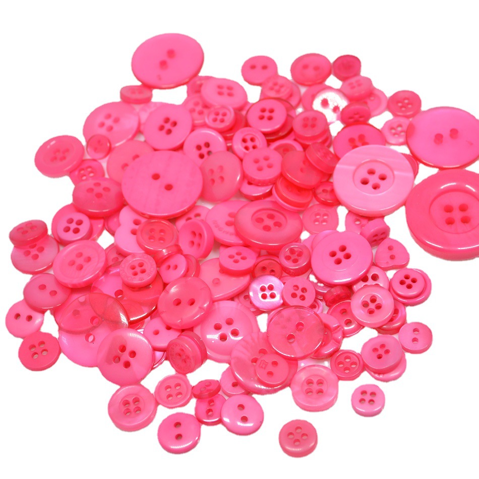 现货粉色混尺寸纽扣幼儿园手工制作扣子diy创意粘贴画50克dnk-2