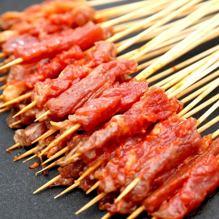 户外牛肉串小串铁板烧烤油炸中街夺命网红商用串串食材g