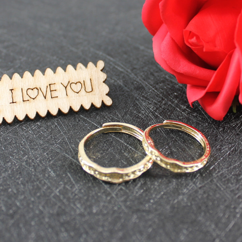 高质感小众设计情侣对戒时尚几何潮款戒指唯美开口可调男女指环