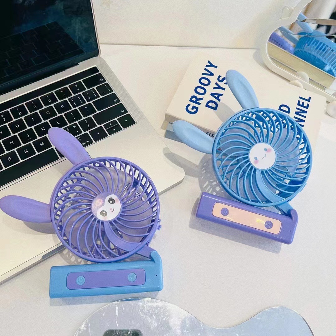 侧折风扇学生办公usb卡通风扇迷你充电小风扇便携厂家直销logo批