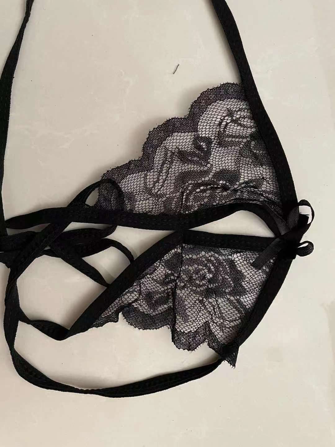 情趣女士丁字裤蕾丝开裆裤透明诱惑性感内裤透视免脱镂空一件代发