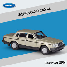 威利WELLY1:36沃尔沃VOLVO240GL仿真合金汽车成品模型回力车玩具