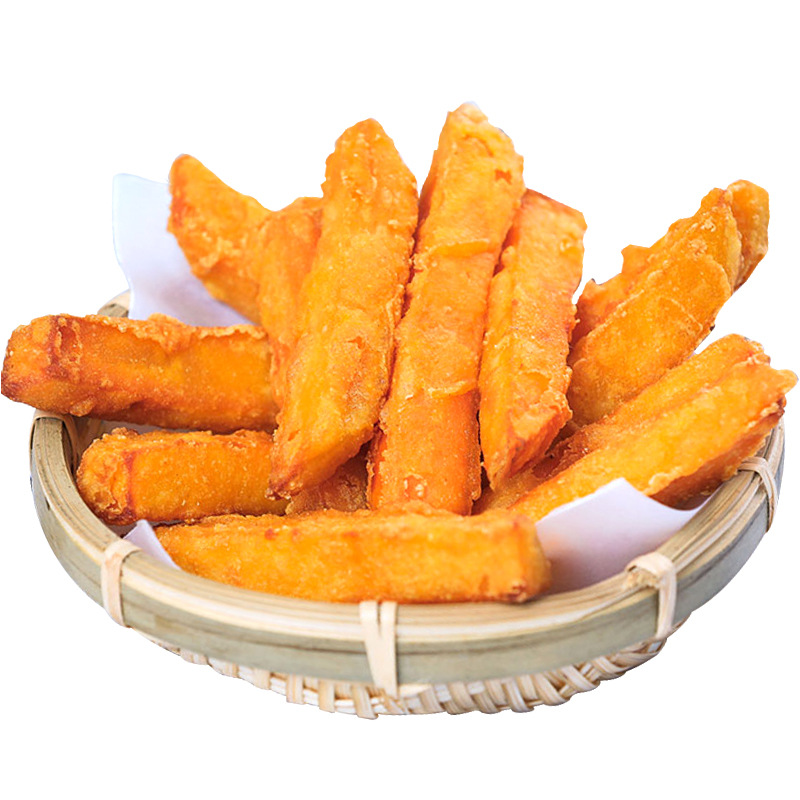 三统万福黄金地瓜条冷冻半成品油炸小吃1kg/袋粗薯条多省顺丰包邮