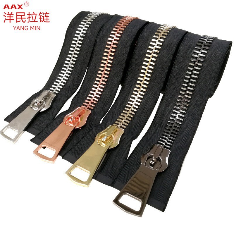 厂家直销3号5号8号y牙钛合金金属拉链服装箱包不锈钢拉链码装定制
