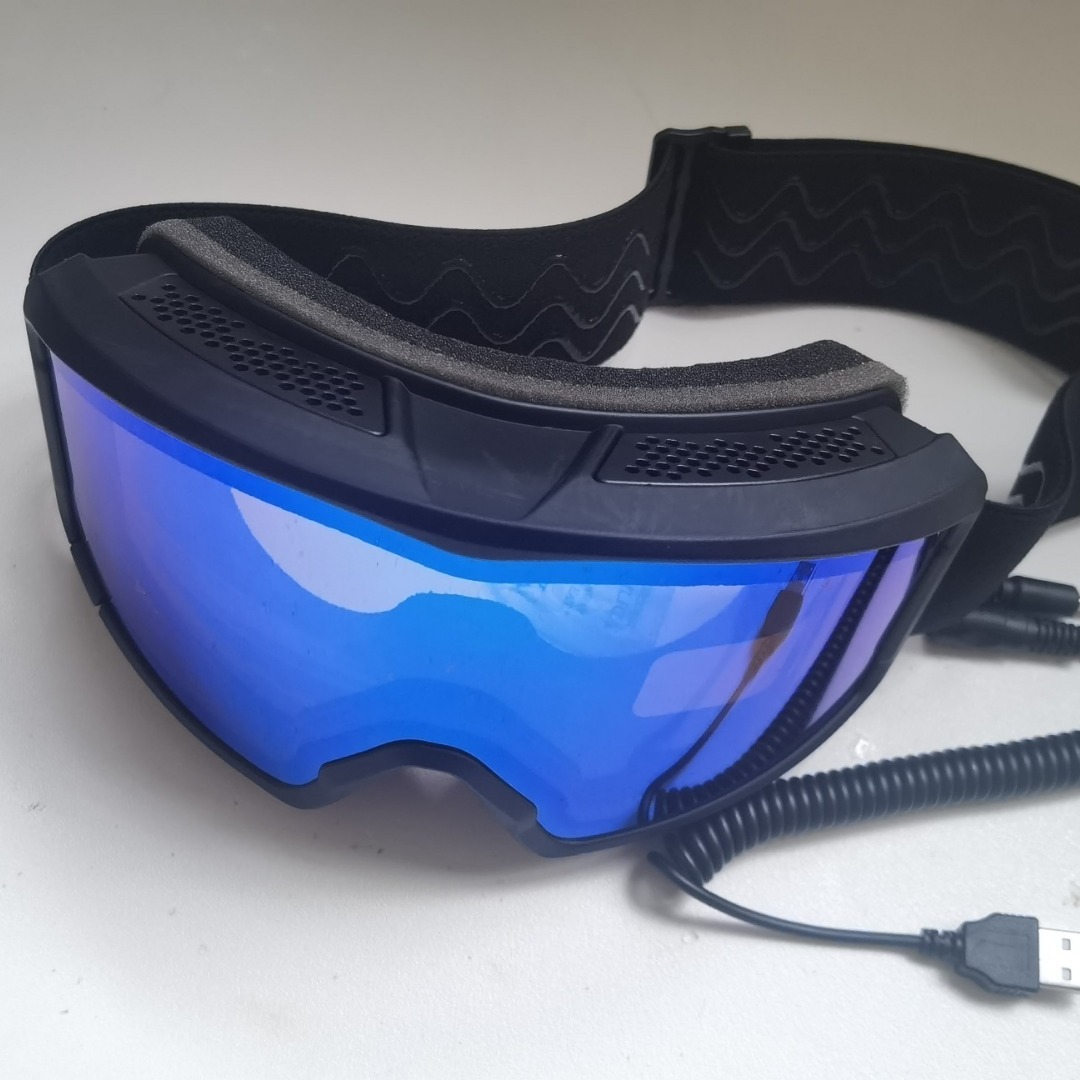 电加热防雾磁吸滑雪镜雪地护目镜男女防雾成人户外雪地滑雪镜-阿里巴