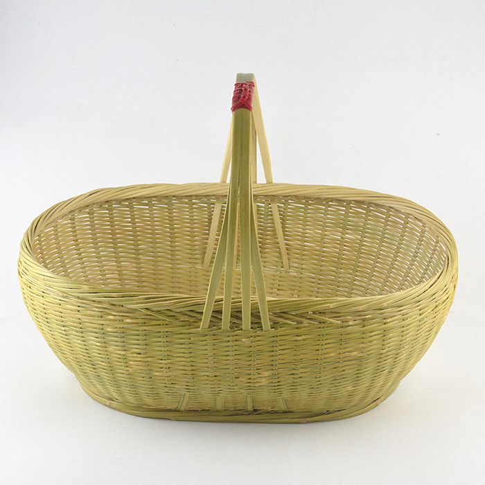 买菜篮 竹编 菜篮 竹筐 框子 篮子 收纳 厨房 买菜篮子 天然 全青