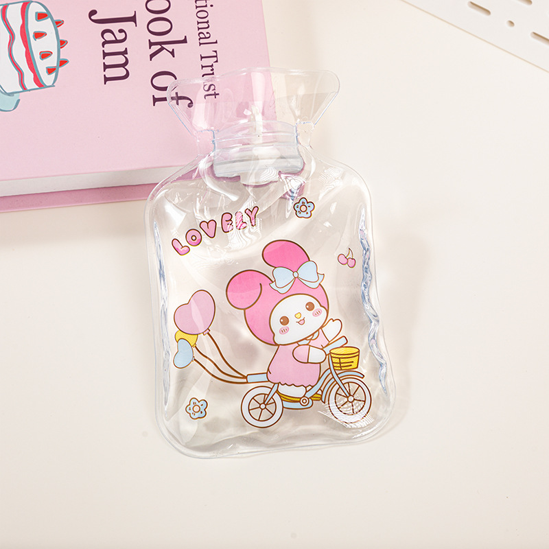 Strawberry Bear Cute Transparent Hot Water Bag Cartoon Warm Body Hot-Water Bag Water Injection Portable Factory Wholesale Winter Student