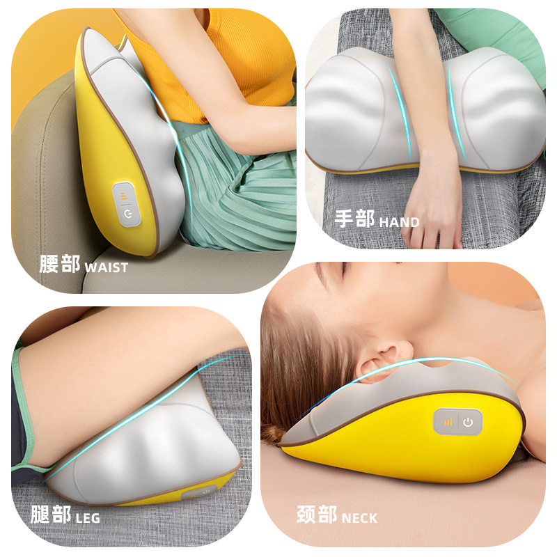 Massager Electric Waist Lumbar Car Massage Lumbar Support Pillow Cushion Office Life Waist Waist Pad Travel Massage Lumbar Support Pillow