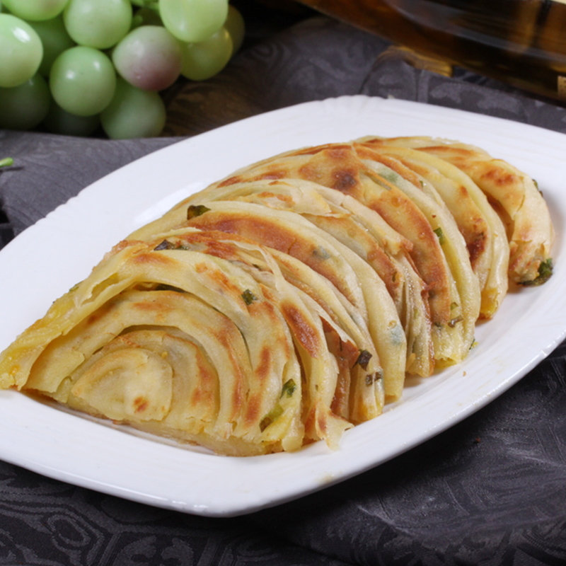 葱油饼25片3kg葱花饼半成品饼皮摆摊速食煎饼手抓饼袋装