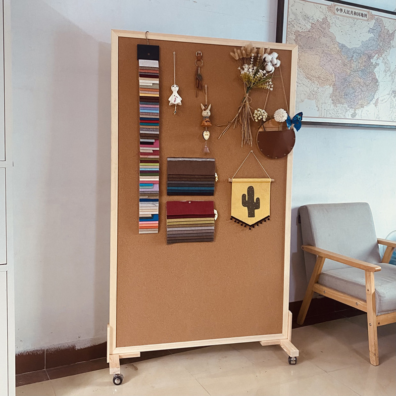 落地立式移动软木支架式灵感创意diy色办公文化展示用品展板中国