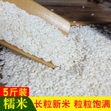 农家长粒糯米 新米江米酿米酒打糍粑包粽子的米新鲜五谷杂粮5斤装