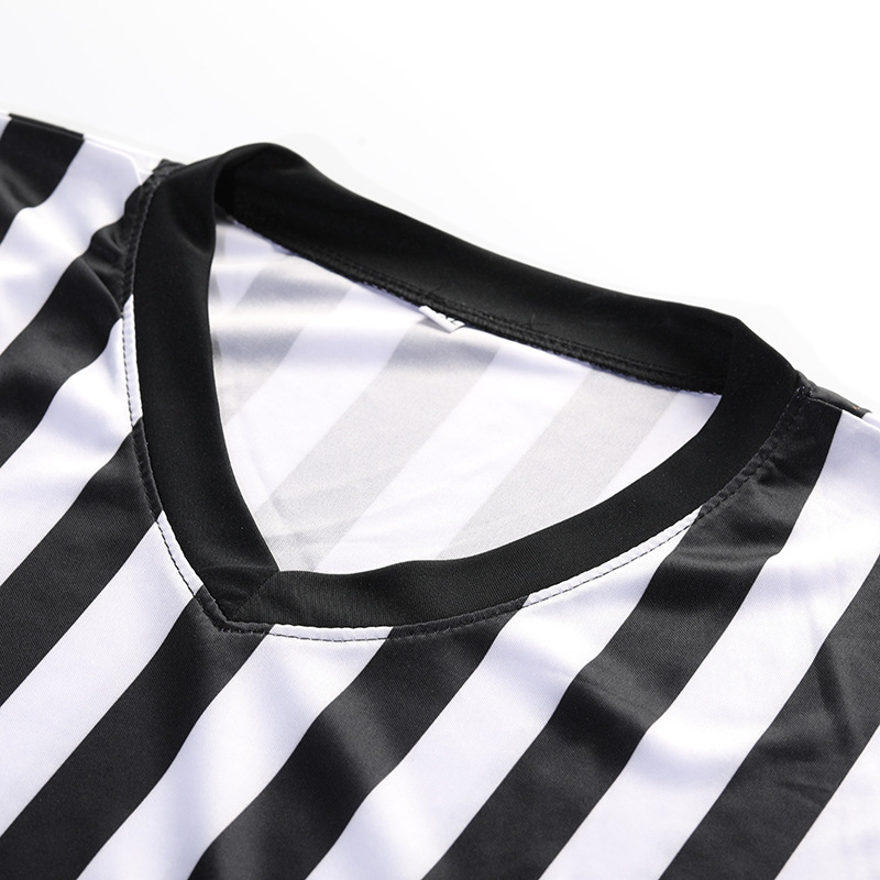 Basketball Referee Clothing  T-shirt Striped Breathable  Professional World Championship Referee Clothing  DIY