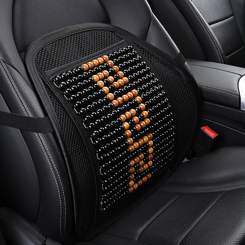 汽车腰靠垫护腰夏季木珠座椅腰托按摩垫靠枕车载靠背腰枕车用腰垫