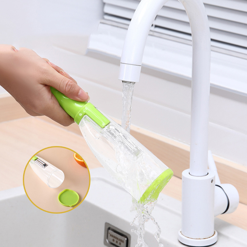 Household Popular Multi-Functional Storage Peeler Stainless Steel Storage Peeler with Tube Vegetable and Fruit Peeling