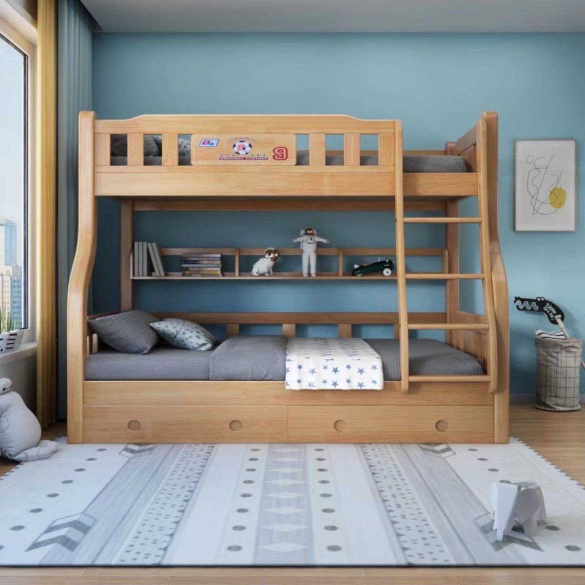 全实木上下铺木床双层床宿舍上下床儿童床子母床高低床大人两层床