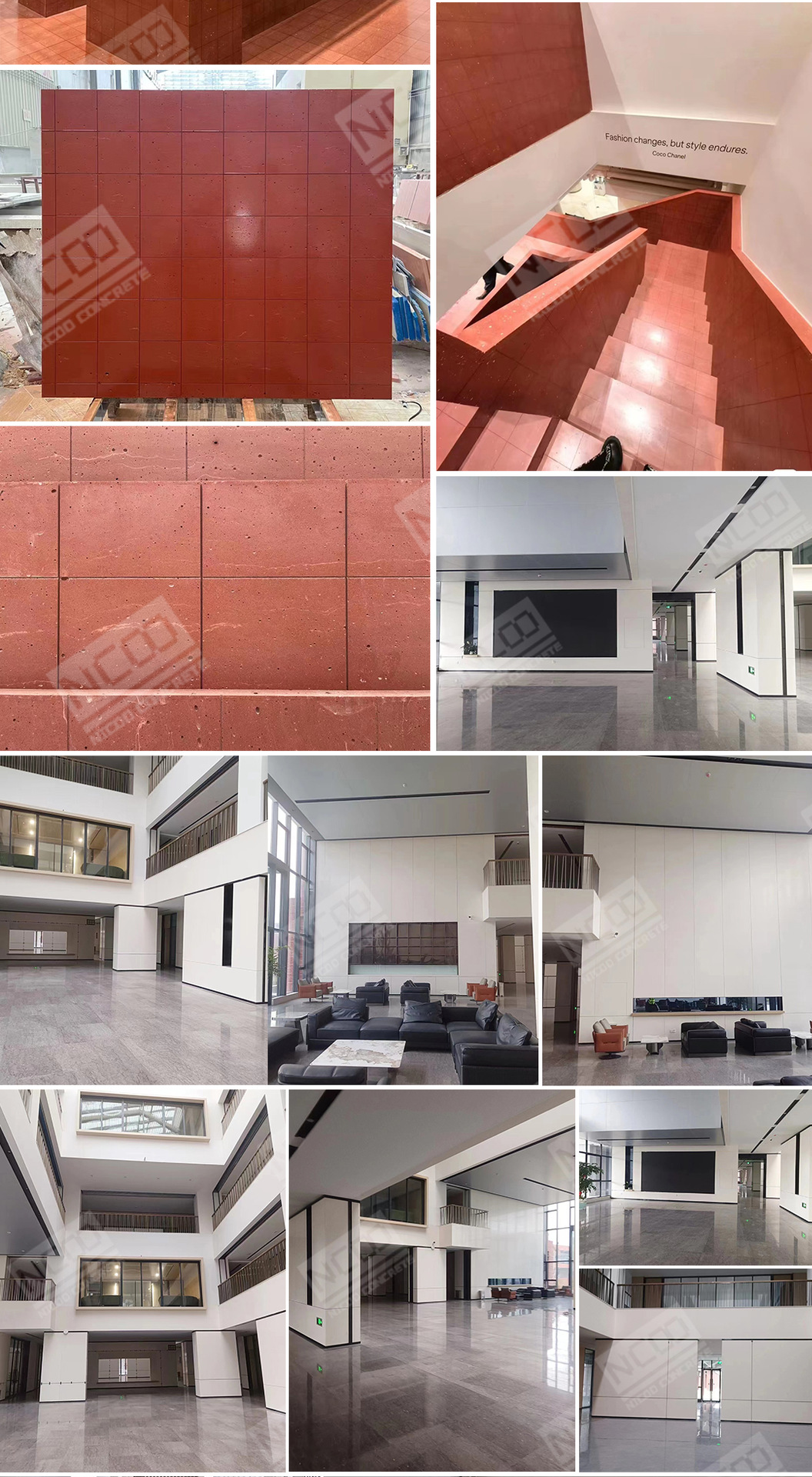 别墅装饰米白色混凝土建筑墙体材料清水混凝土板米白色艺术水泥板