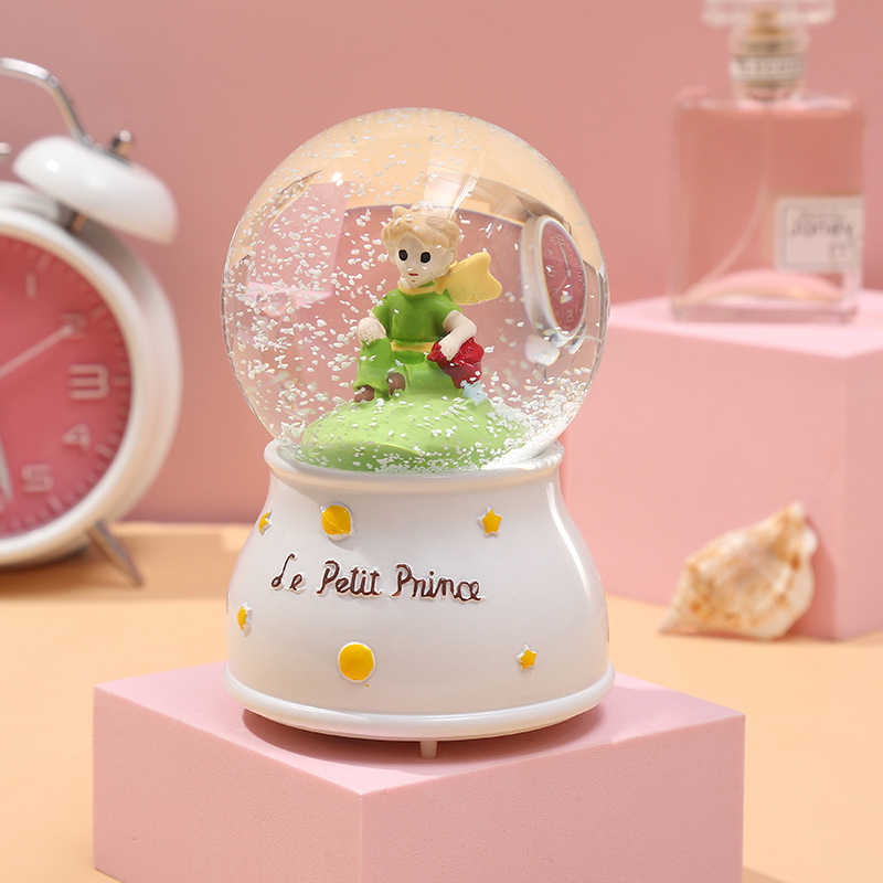 Children's Day Gift Crystal Ball Princess Decoration Automatic Snow Music Box Girl Children's Birthday Gifts Music Box