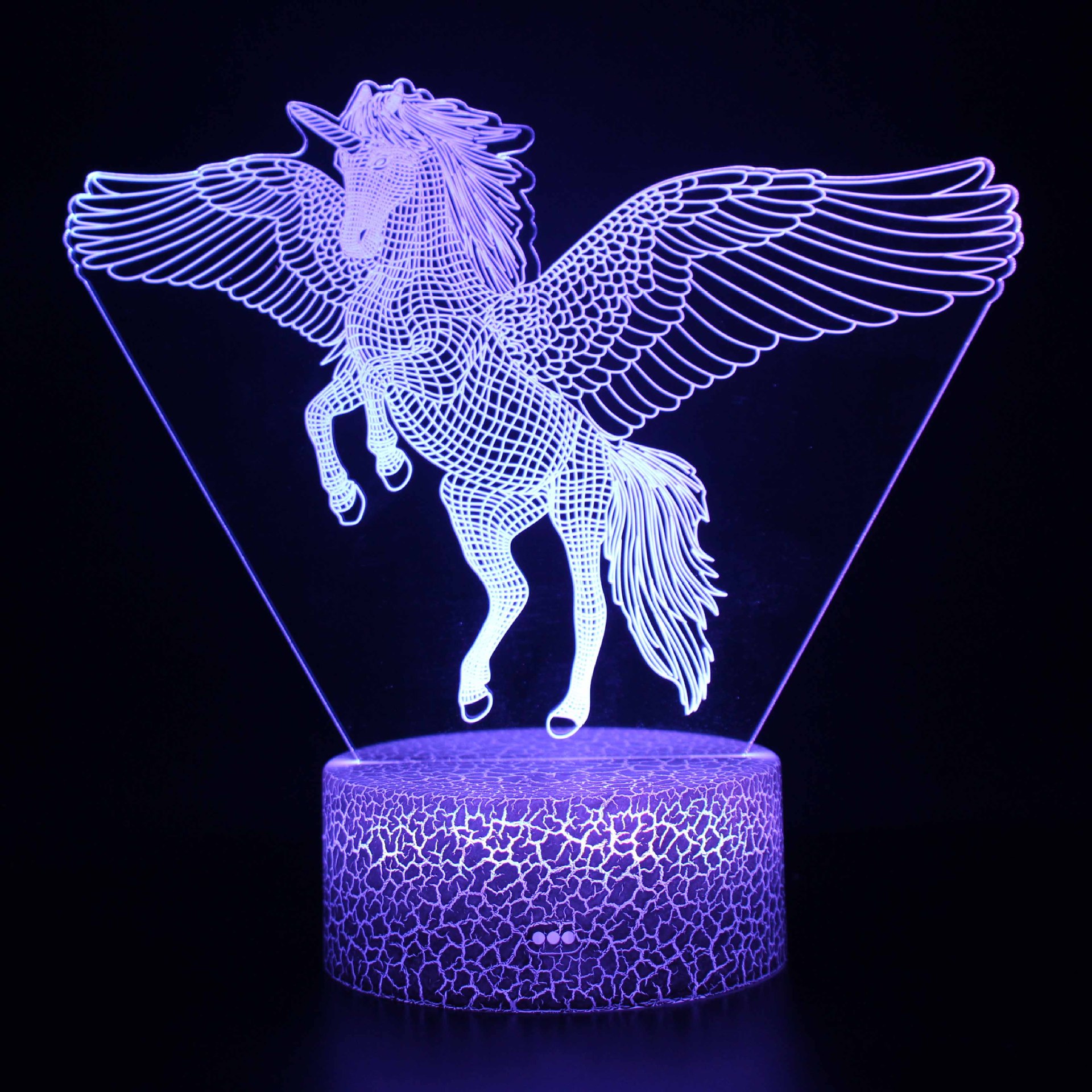 Customized Cross-Border 3D Small Night Lamp Dormitory Unicorn Acrylic Led Small Table Lamp Bedside Atmosphere Decoration Small Night Lamp
