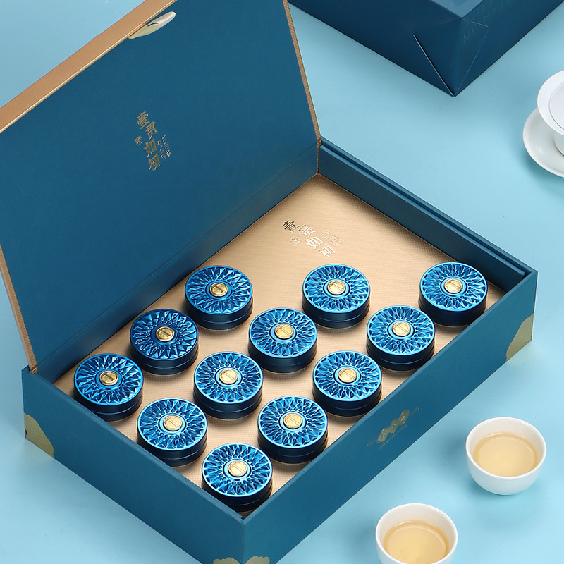 小罐茶叶包装盒绿茶红茶空罐子礼盒装信阳毛尖小罐茶礼盒空盒批发