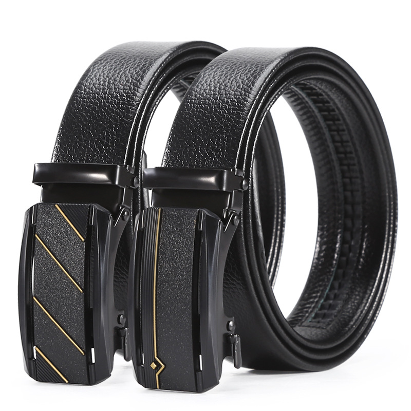 men‘s automatic buckle iron button belt young and middle-aged business all-match pants belt running rivers and lakes stall spot factory direct sales