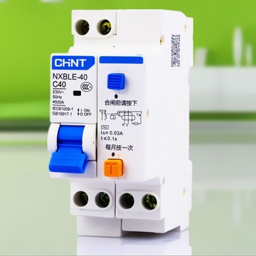 正泰家用昆仑漏电断路器小型漏报空开1p n开关保护4.5ka nxble-40
