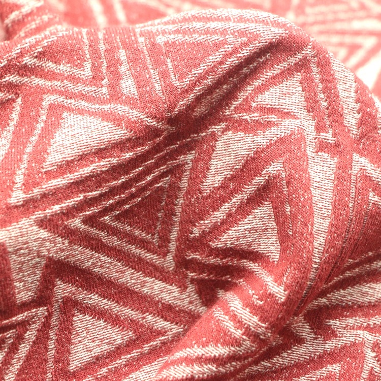 提花移圈单面汗布服装面料针织纬编涤棉氨纶三角形移圈提花单面布