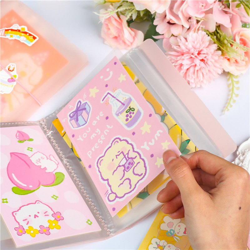 40张大容量a6相册插袋式收纳册贴纸卡片票据发票便签防水收藏夹