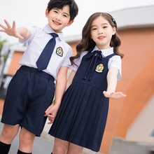 幼儿园园服夏装新款两件套中小学生校服班服套装棉学院风批发