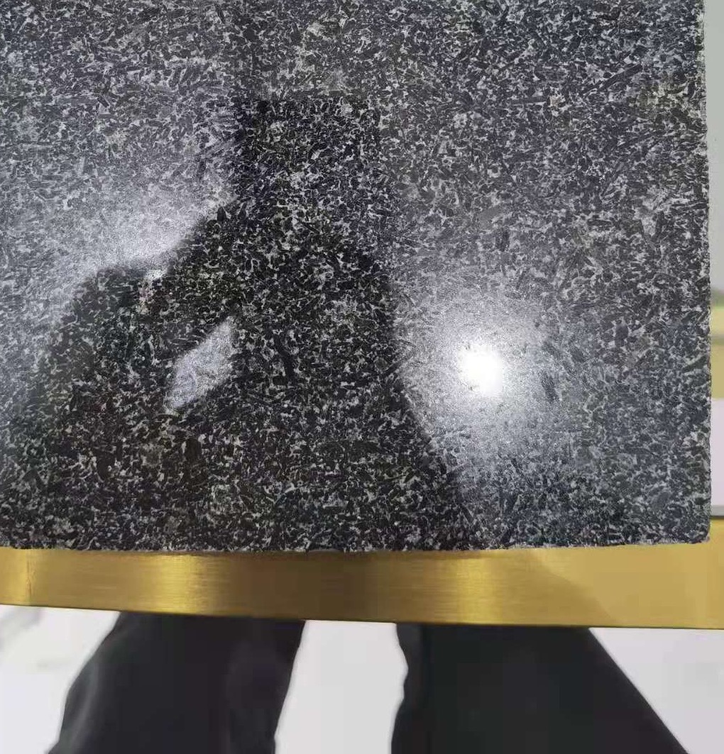 山西芝麻黑光面 山西黑花岗岩石材 地铺板 厂家批发