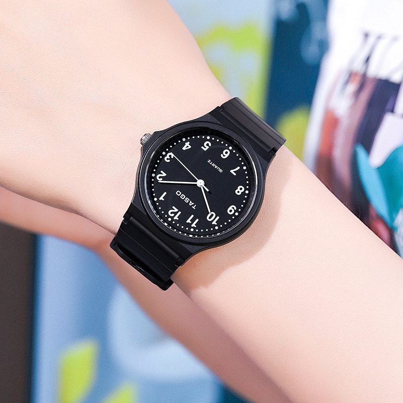 tasgo特斯高t129手表小众夏季ins风白色电子初高中学生新款青少年