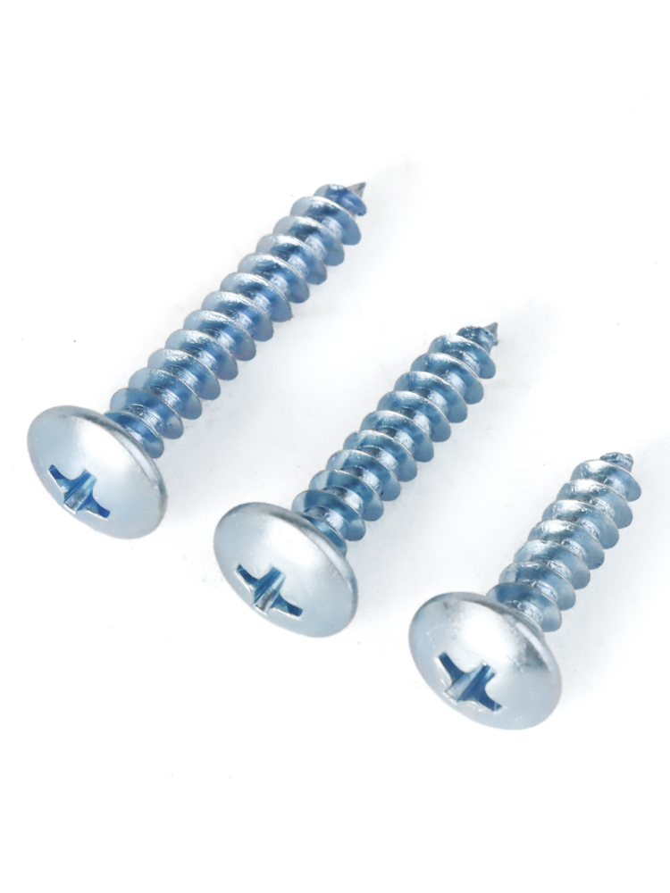 813b National Standard High Strength Blue White Zinc Large Flat Head Self-Tapping Screw Cross Washer Wood Screw Hardened M3