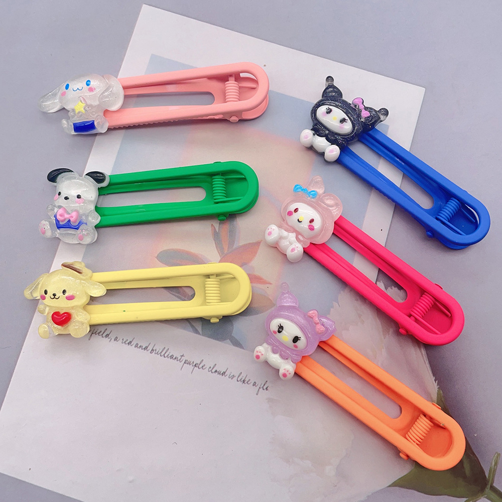 Children's Cartoon Sanrio Hairpin Headdress Cute Candy Color Side Clip Girl Hair Clip Girl Hair Accessories