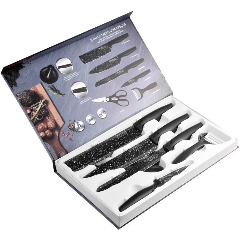 6件礼品套刀不锈钢菜刀刀具套装家用厨师刀切片刀套装