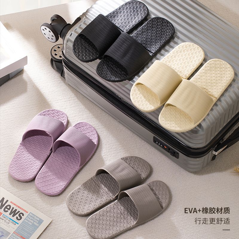 Travel Portable Folding Couple Household Bathroom Non-Slip Travel Hotel Hotel Men's and Women's Ultra-Light Indoor Thin Bottom Slippers