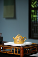 宜兴新品紫砂壶原矿青灰泥全手工刻绘制壶茶具礼品代发微商代理