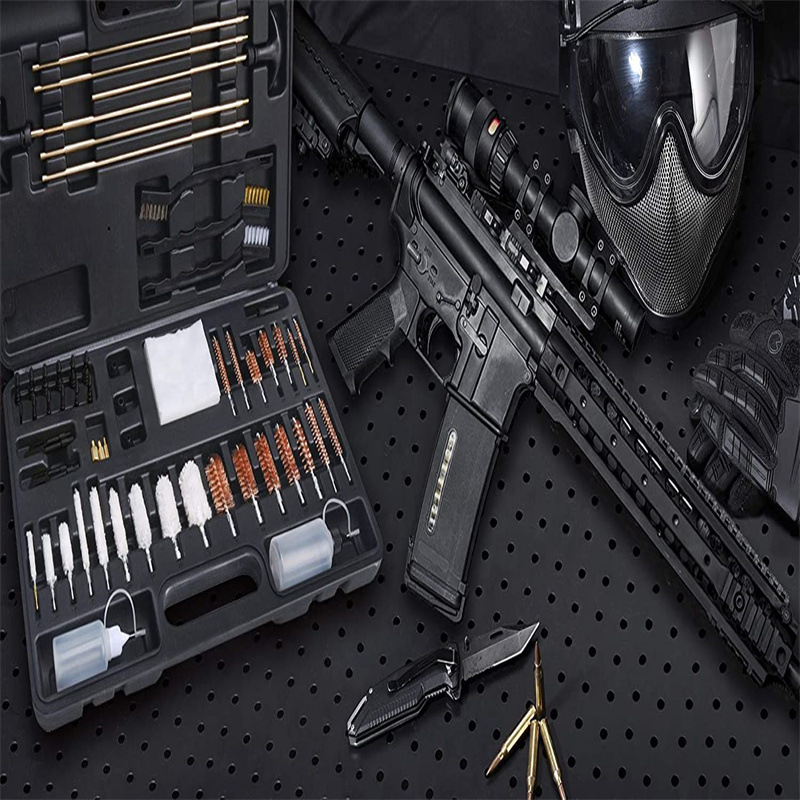 通用便携式擦枪工具套装 擦枪武器铜条棉刷毛刷擦布维护包工具包