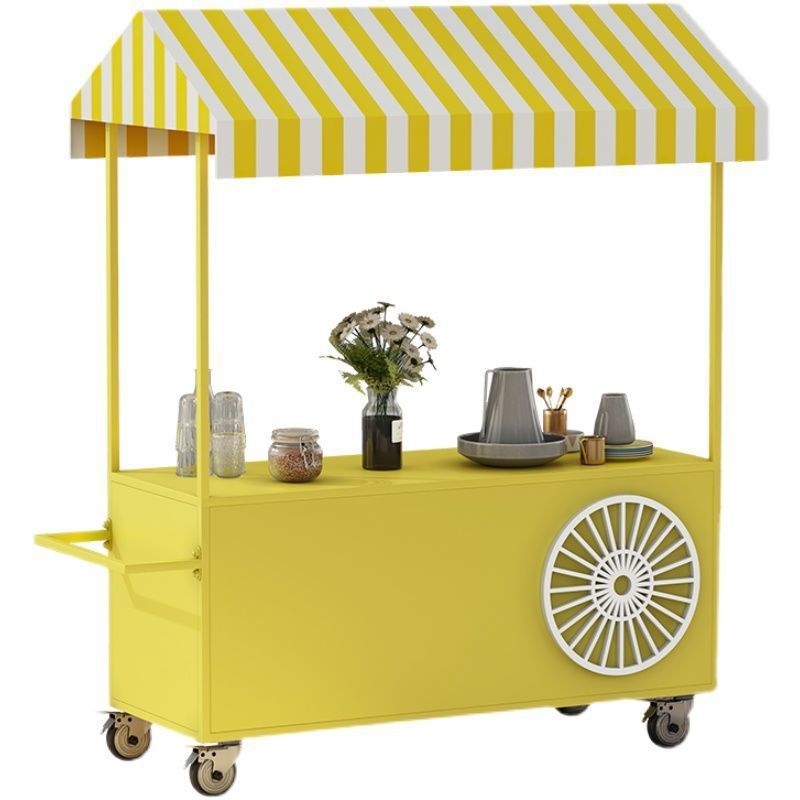 小吃摆摊推车卖奶茶早餐糖葫芦路边摊卤菜网红地摊夜市流动出摊车