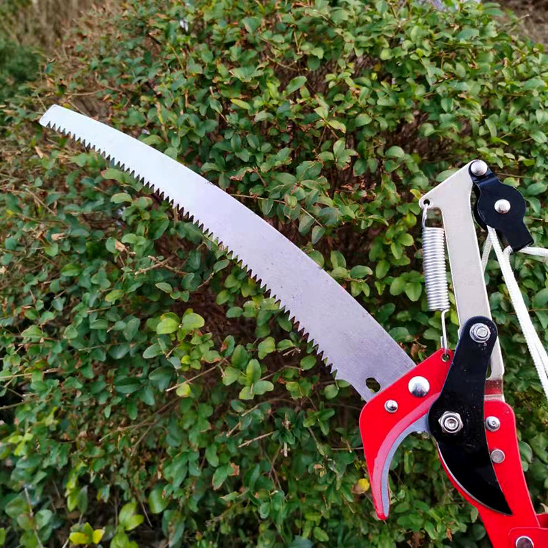 Garden Tools High Altitude Pruning Shear with Rope High-Altitude Saw Fruit Gardening Scissor Pulley Labor-Saving High Branch Saw Fruit Picking High Branch Shears