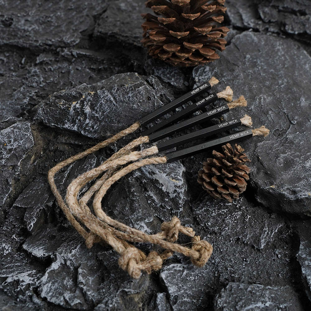 户外野营野炊用品引火物 六边形铝管引火线绳浸蜡hemp wick
