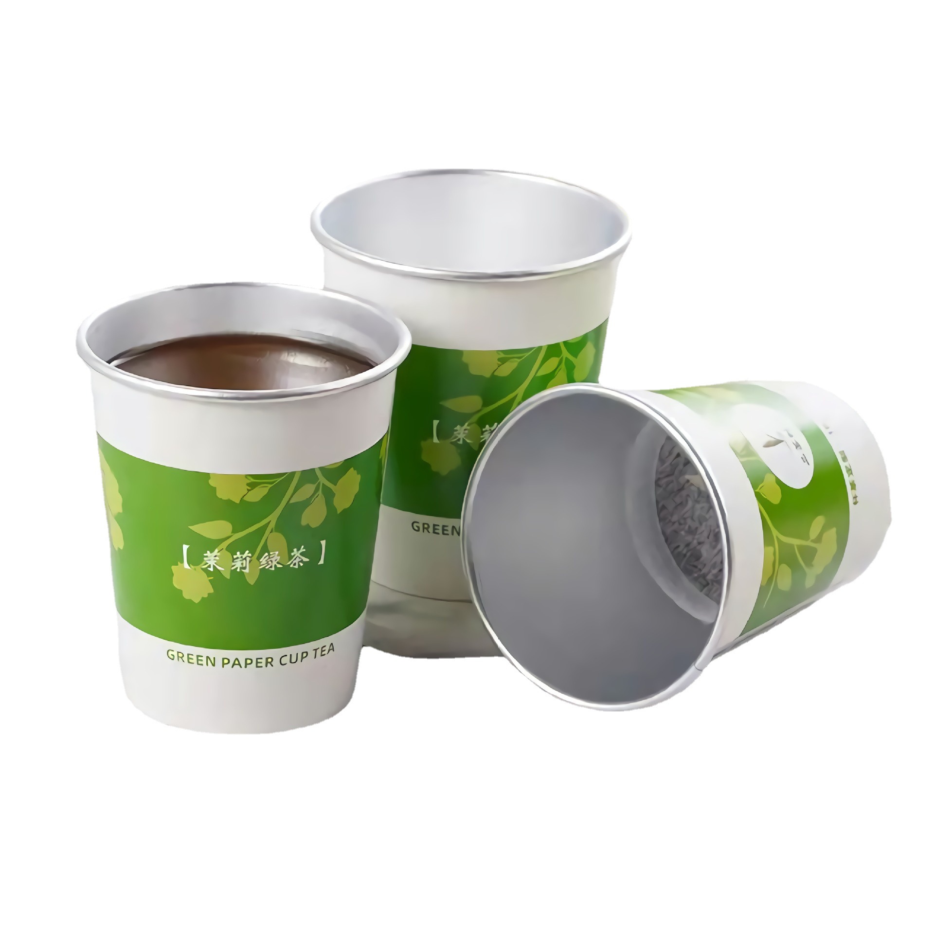 制一次性双层中空杯 铝箔泡茶加厚隐茶杯休闲冲调食品单层纸杯￥0