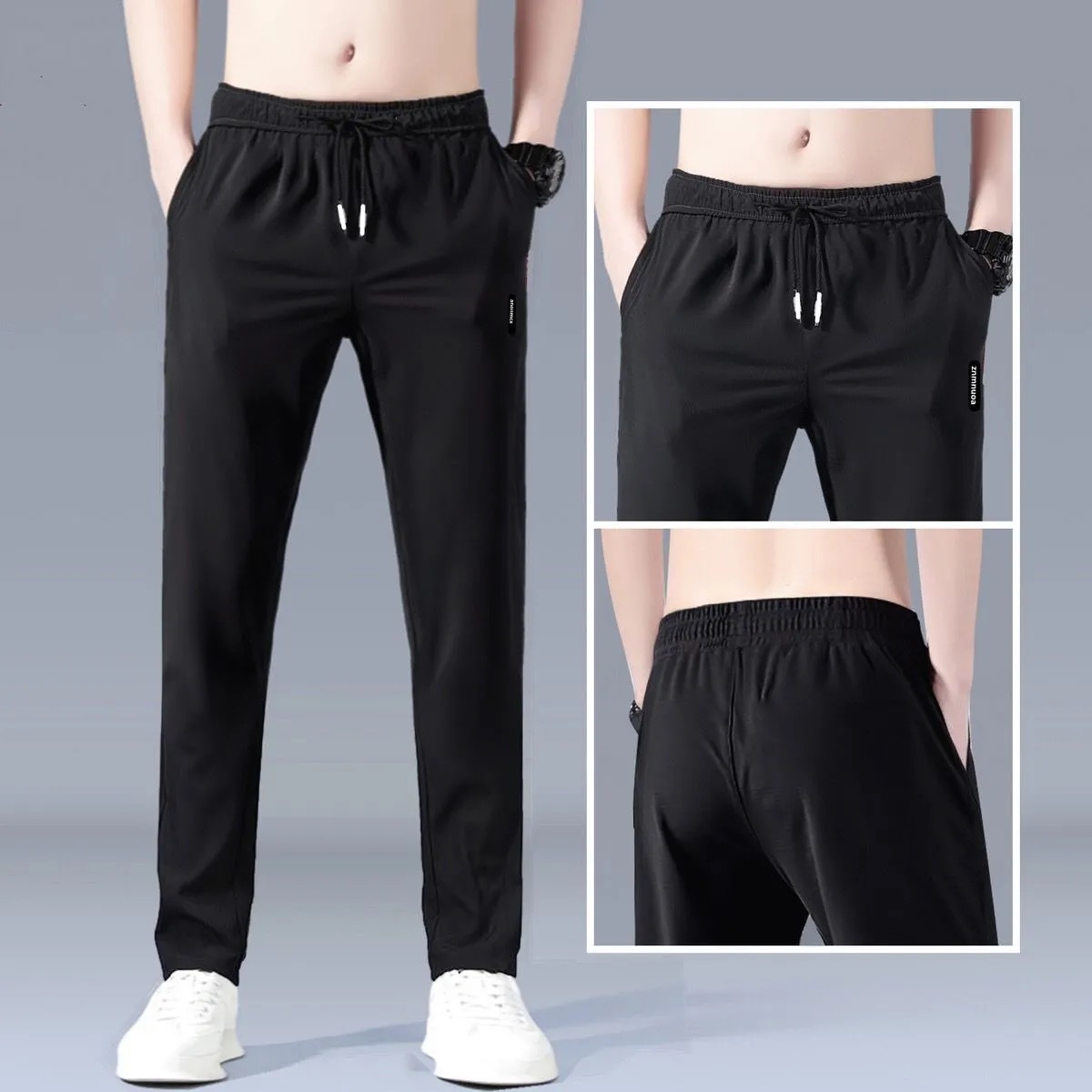   Summer Thin Casual Pants Men's oose 2022 New Slim Straight Pants Men's Trendy All-Matching Sports Trousers