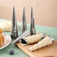 16Pcs Conical Tube Cone Roll Moulds Spiral Croissants Molds