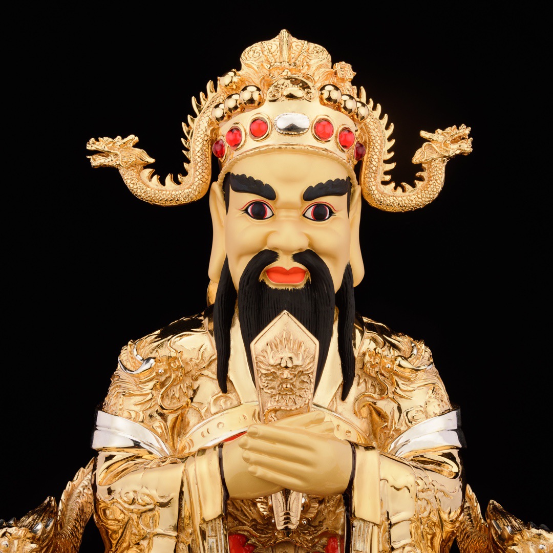 台湾盛凡铜鎏金五爷菩萨神佛像批发家用佛堂佛教用品批发工艺品
