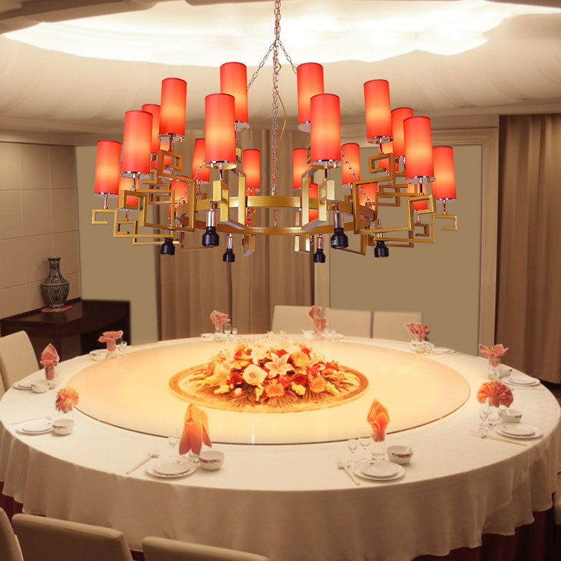新中式饭店包间包厢大型吊灯 中国风酒店会所宴会厅餐厅吊灯灯具