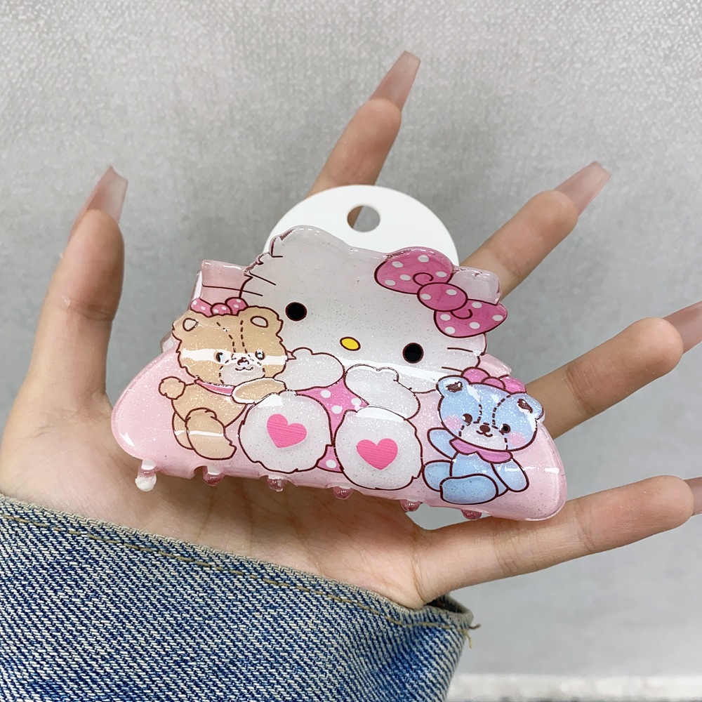 Sanrio Japanese Popular Barrettes Cartoon Cute Hello Kitty Clow M Bang Clip Girl Heart Barrettes Factory